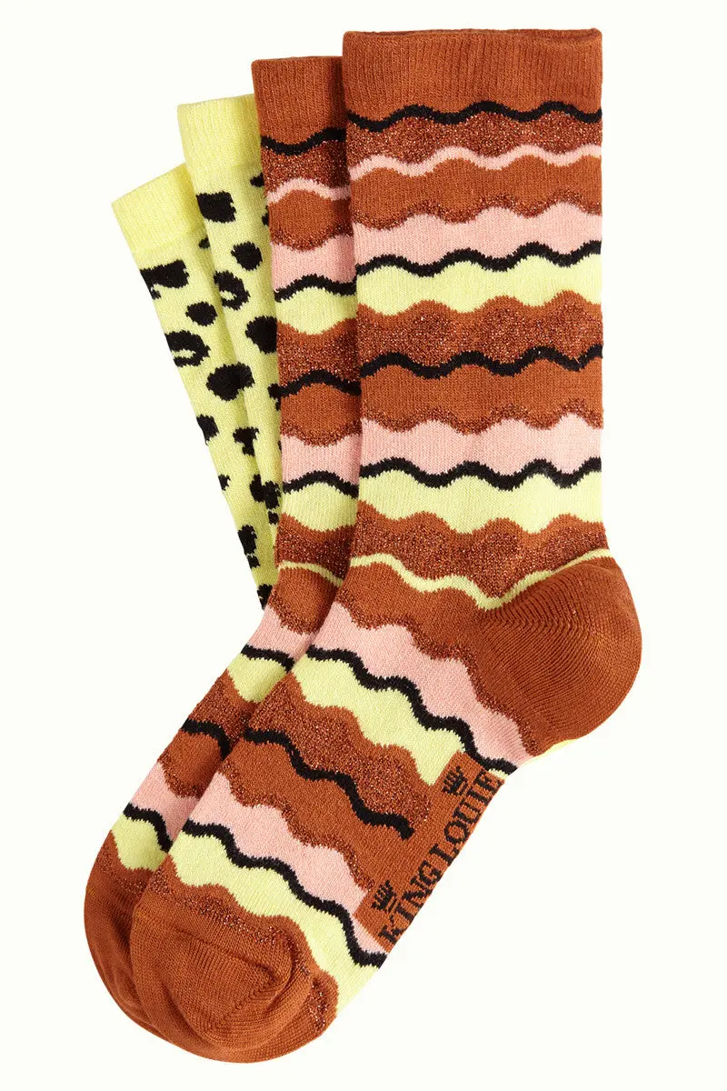 Sokker 2-pk Wavy - Umbre