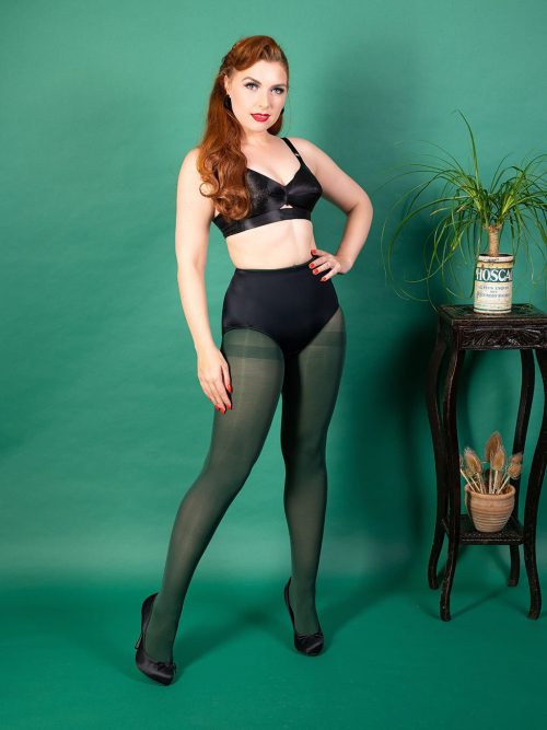 Forest Green Opaque Tights