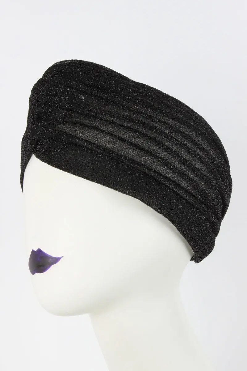 Leila Black Sparkle Turban - Bilde 2