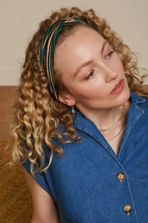 Twist Brunelli Stripe Hårbånd - Ponderosa Green