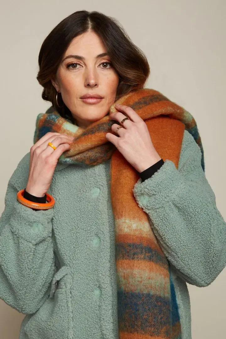 Skjerf Check - Burnt Orange