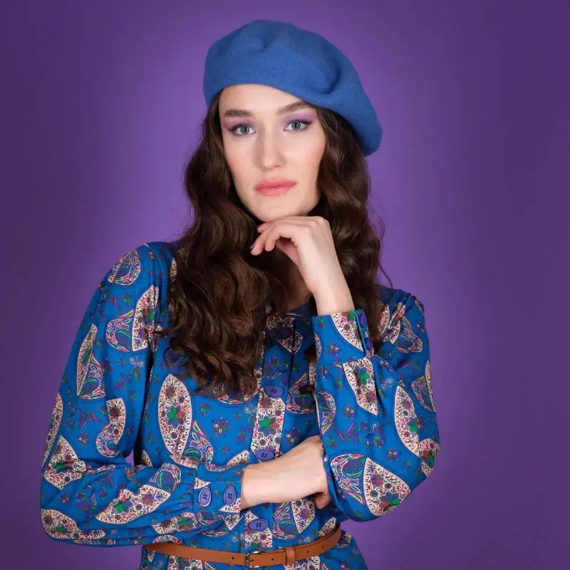 French beret Crystal Blue - Bilde 3
