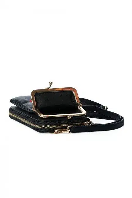 CHERRY PIE CROSS BODY PHONE BAG - Black - Bilde 4