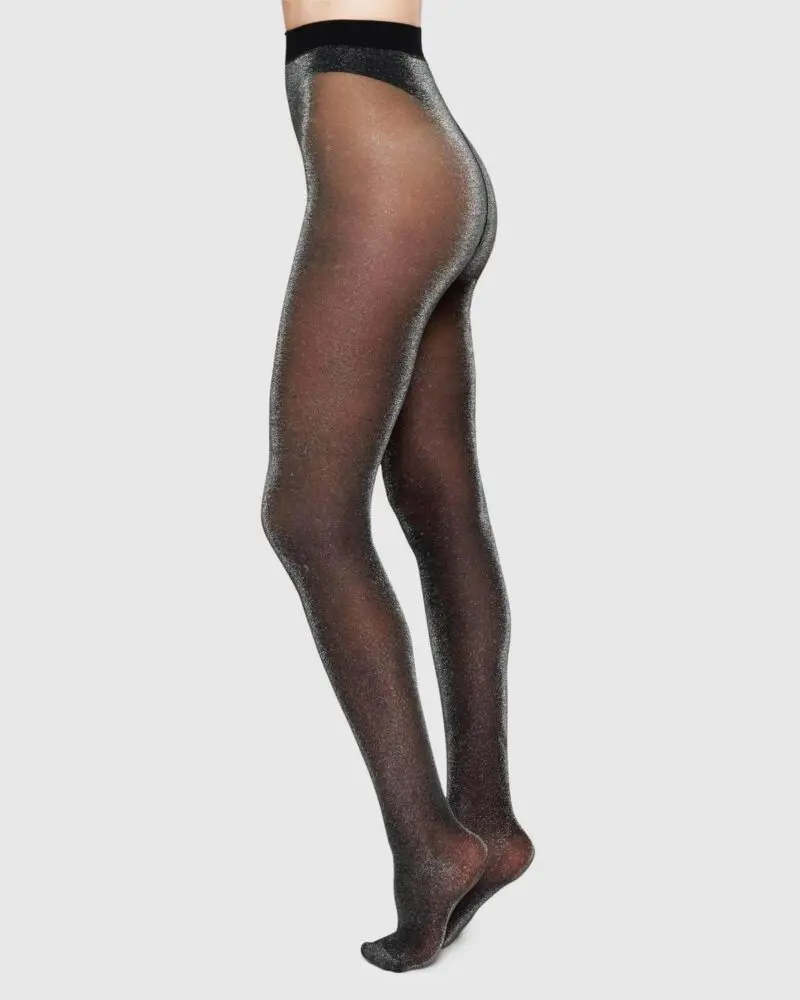 Tora Shimmery tights Black/silver 20 denier