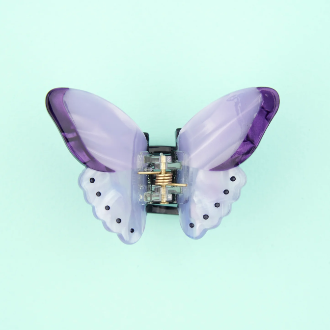 PURPLE BUTTERFLY MINI HAIR CLAW - Bilde 2