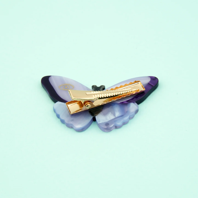 PURPLE BUTTERFLY HAIR CLIP - Bilde 2
