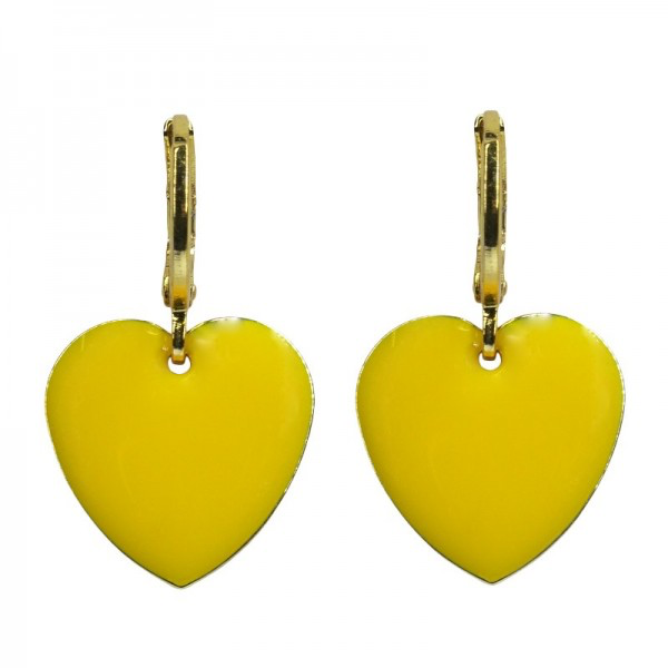 Urban Hippies Øredobber Sunny Yellow Hearts