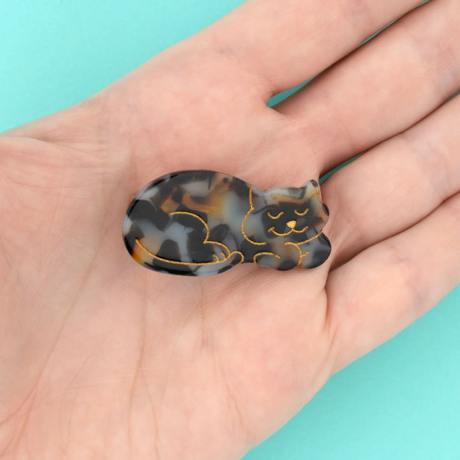 TORTOISESHELL CAT HAIR CLIP - Bilde 4