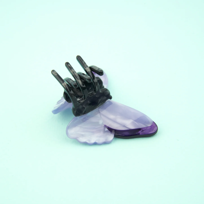PURPLE BUTTERFLY MINI HAIR CLAW
