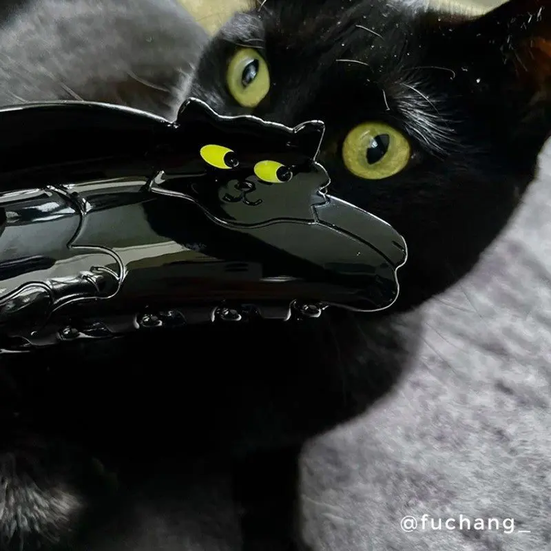 BLACK CAT HAIR CLAW - Bilde 3
