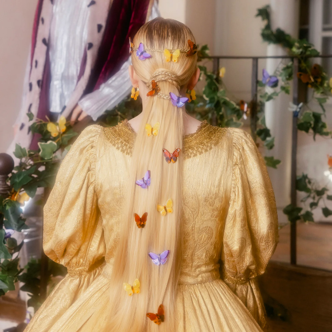 PURPLE BUTTERFLY HAIR CLIP - Bilde 4