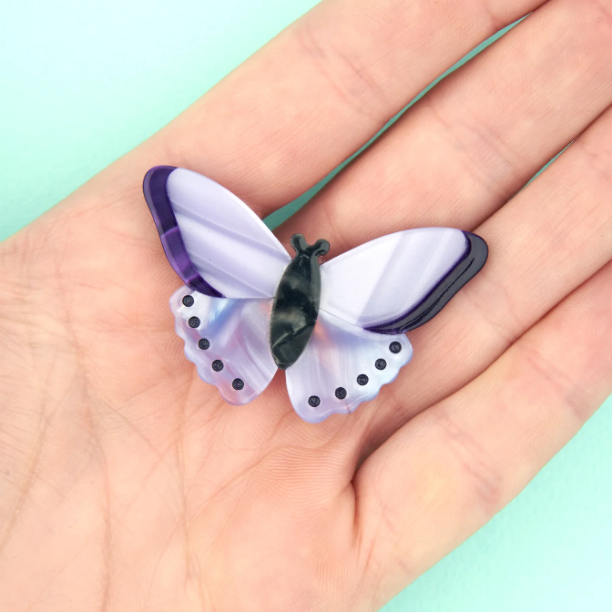 PURPLE BUTTERFLY HAIR CLIP - Bilde 3