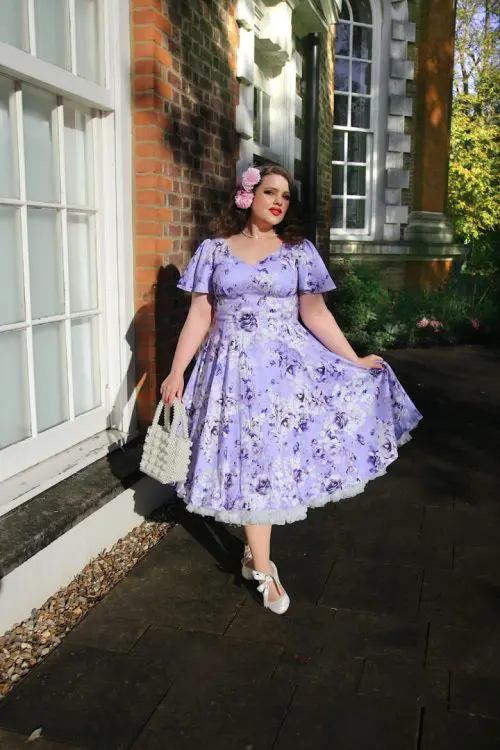 Bonnie Floral Swing Kjole - Plus Size