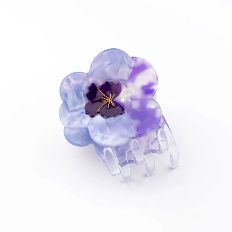 PURPLE PANSY HAIR CLAW - Bilde 4