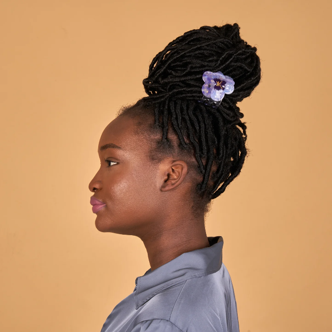 PURPLE PANSY HAIR CLAW - Bilde 3