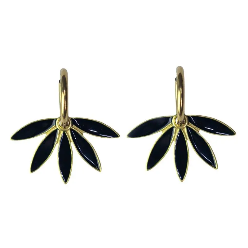 Urban Hippies Gemma Øredobber Black GP