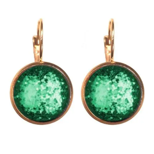 Urban Hippies Øreringer Dots Emerald Glitter