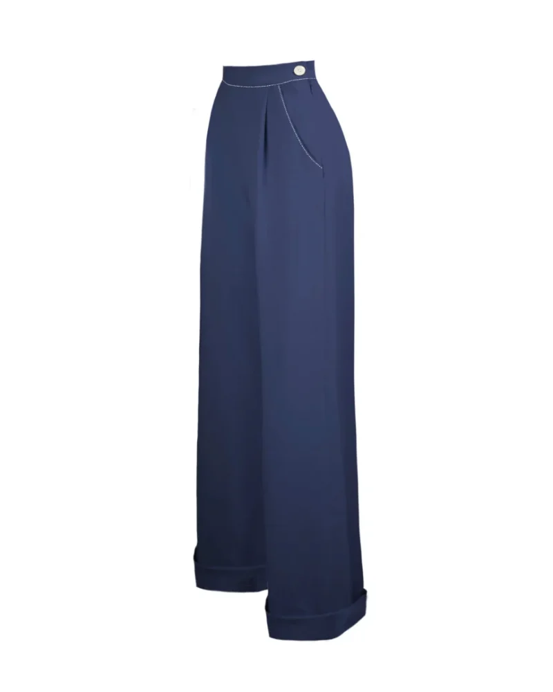 40s Hepburn Bukser - navy - Bilde 3