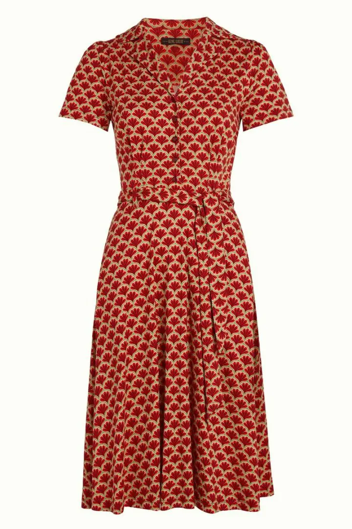 Sheeva Touche Kjole - True Red - Bilde 3