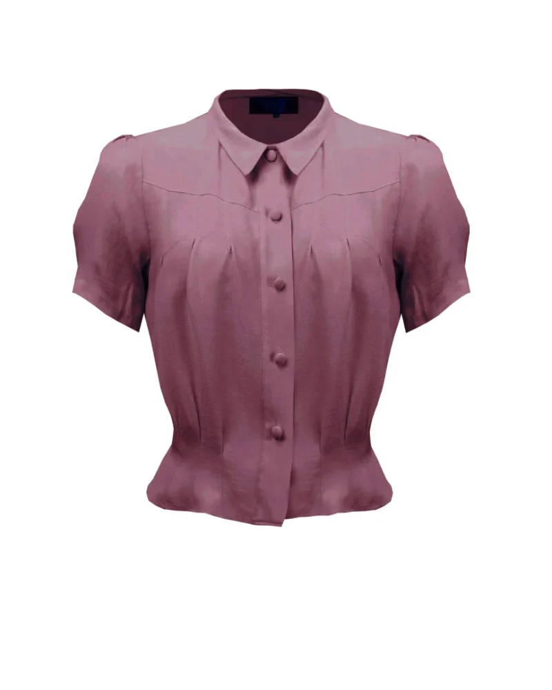 30s Bonnie Bluse - Plum - Bilde 2