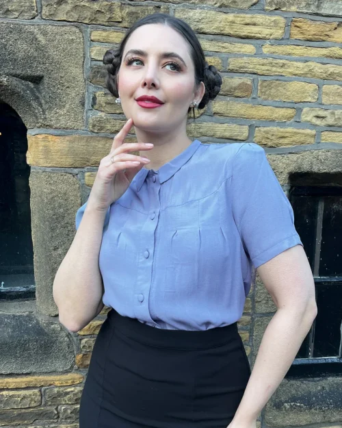 30s Bonnie Bluse - Lilac