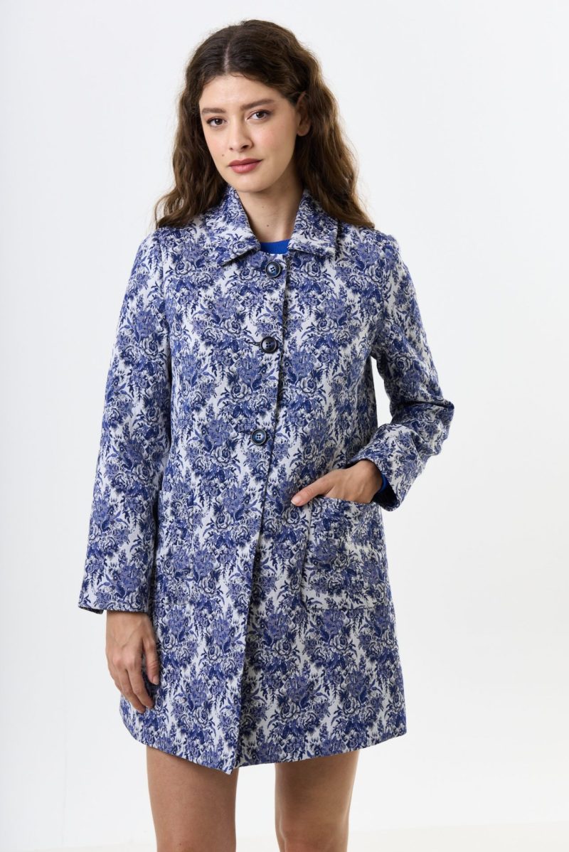 Dryden Wedgewood Jacquard Short Coat - Bilde 4