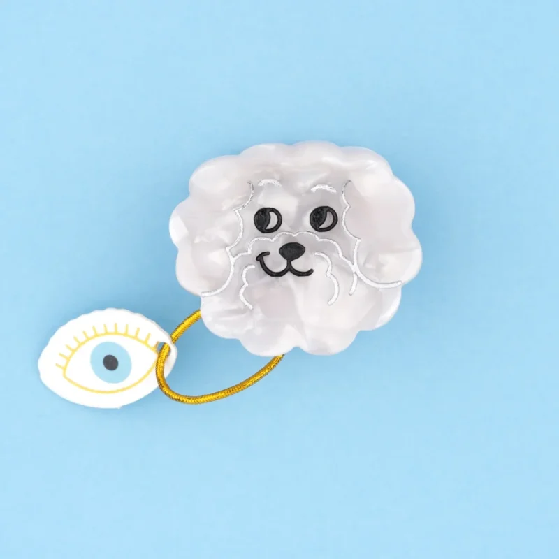 Bichon mini hair claw