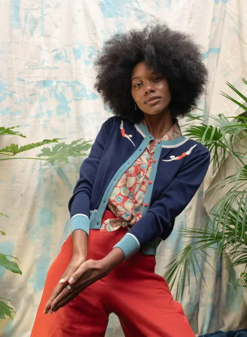 Vera Navy Divers Cardigan