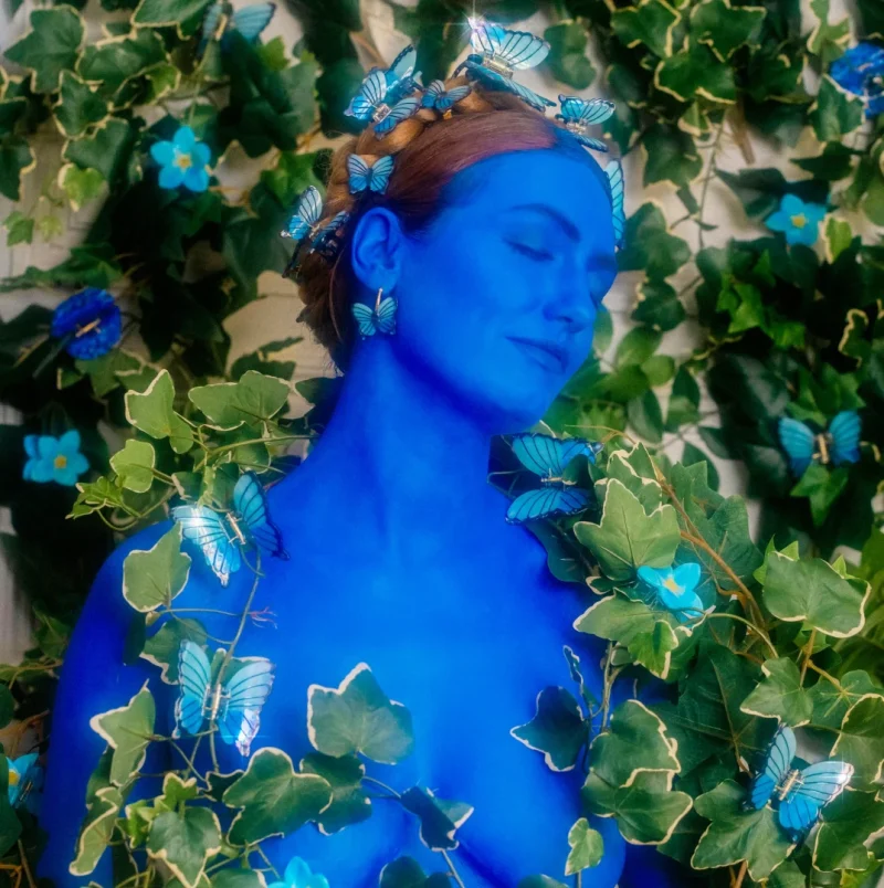 BLUE BUTTERFLY HAIR CLAW - Bilde 2