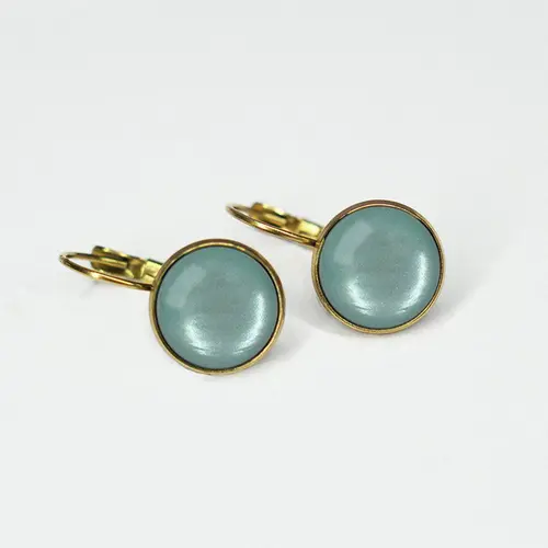 Urban Hippies Øredobber Dots shiny cameo blue GP