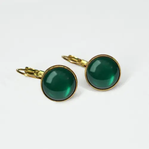 Urban Hippies Øredobber Dots Deep Sea green GP