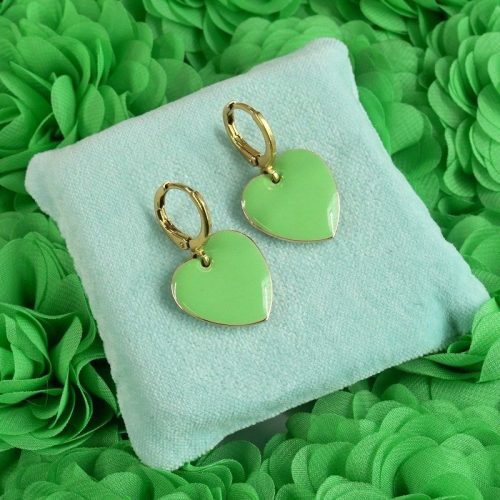 Urban Hippies Øredobber Matcha hearts gp