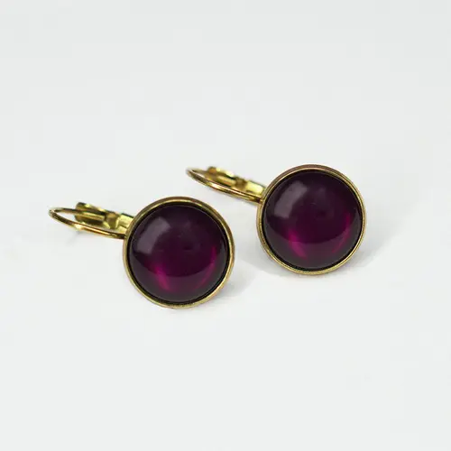 Urban Hippies Øredobber Dots deep violet GP