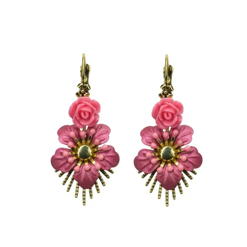 Urban Hippies Øredobber Raio raspberry pink