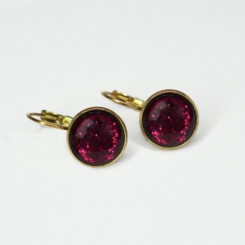 Urban Hippies Øredobber Dots Fuchsia Glitter GP