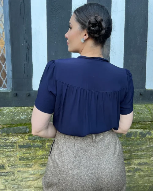 30s Bonnie Bluse - navy
