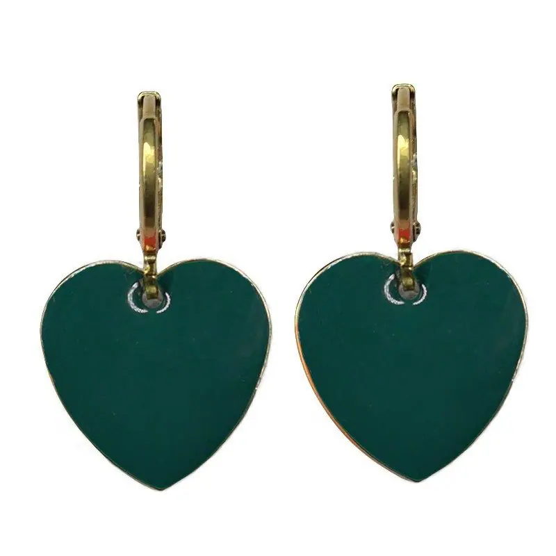 Urban Hippies Øredobber Teal hearts gp