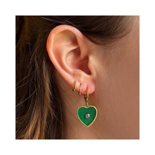 Urban Hippies Øredobber Je m'aime earrings emerald