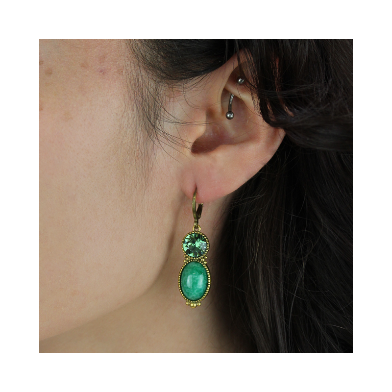 Urban Hippies Øredobber Tosca cloudy green - Bilde 2