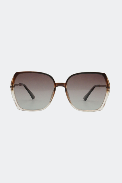 Star And Glitter Oversized Brown Solbriller
