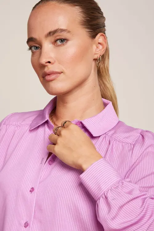 Carina Nougat Bluse - Crocus Lilac