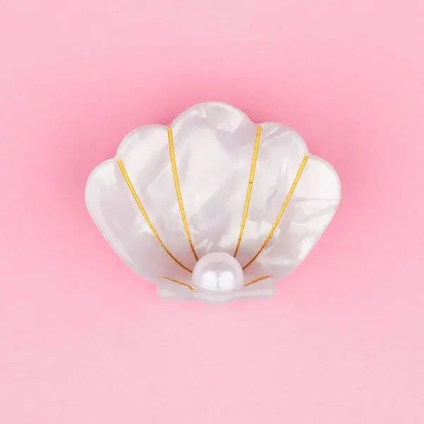 Scallop Shell Mini Hair Claw - Bilde 2