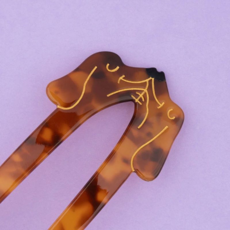 Dachshund Kiss Hair Pin - Bilde 2