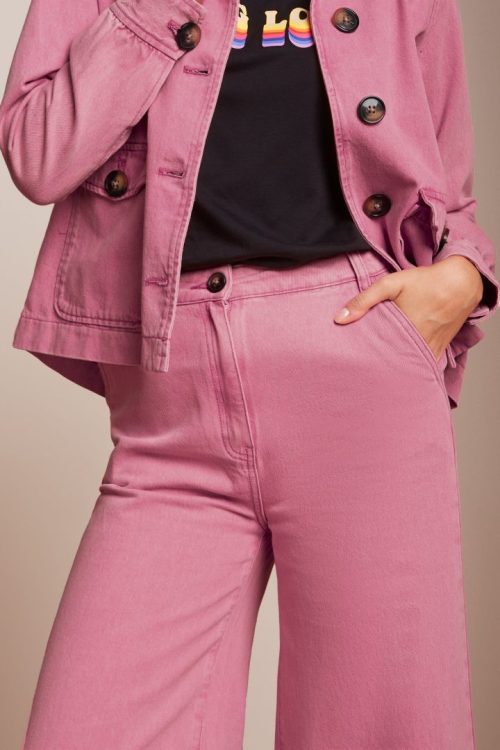 Peppa Colored Denim Bukser - Mellow Rose