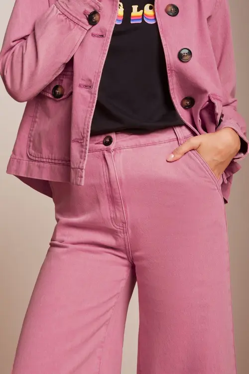 Peppa Colored Denim Bukser - Mellow Rose
