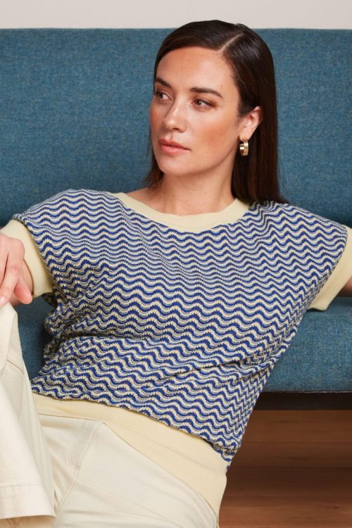 Tide Boatneck Topp - Bluing