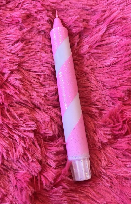 Mrs Miccio Stearinlys Polka glitz magenta/violet