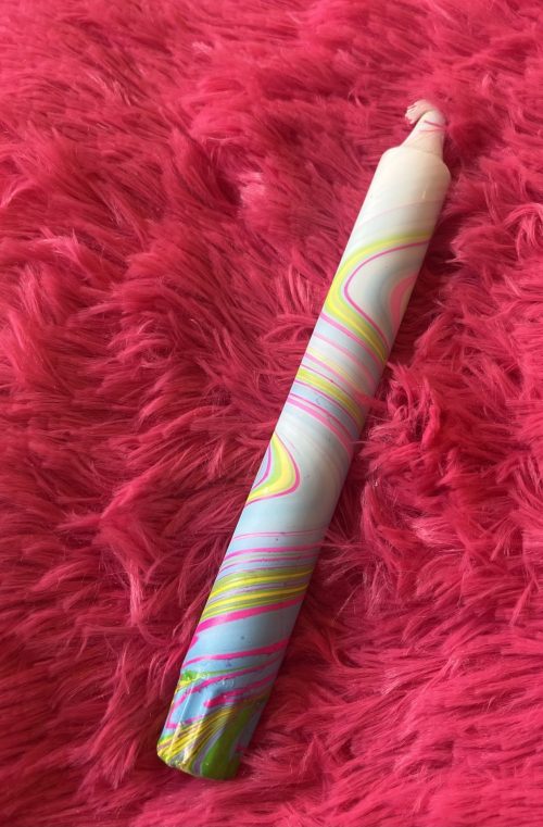 Mrs Miccio Stearinlys dip marble white /light blue/neon pink/light green/lemon