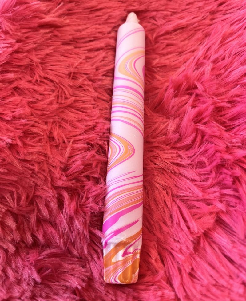 Mrs Miccio Stearinlys dip marble violet/white/orange/neon pink