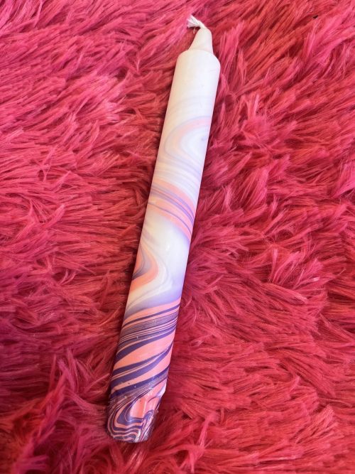 Mrs Miccio Stearinlys dip marble light pink/violet/pink
